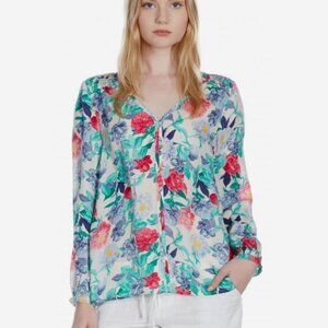 JOIE Ollie Blouse New Moon Garden Peonies